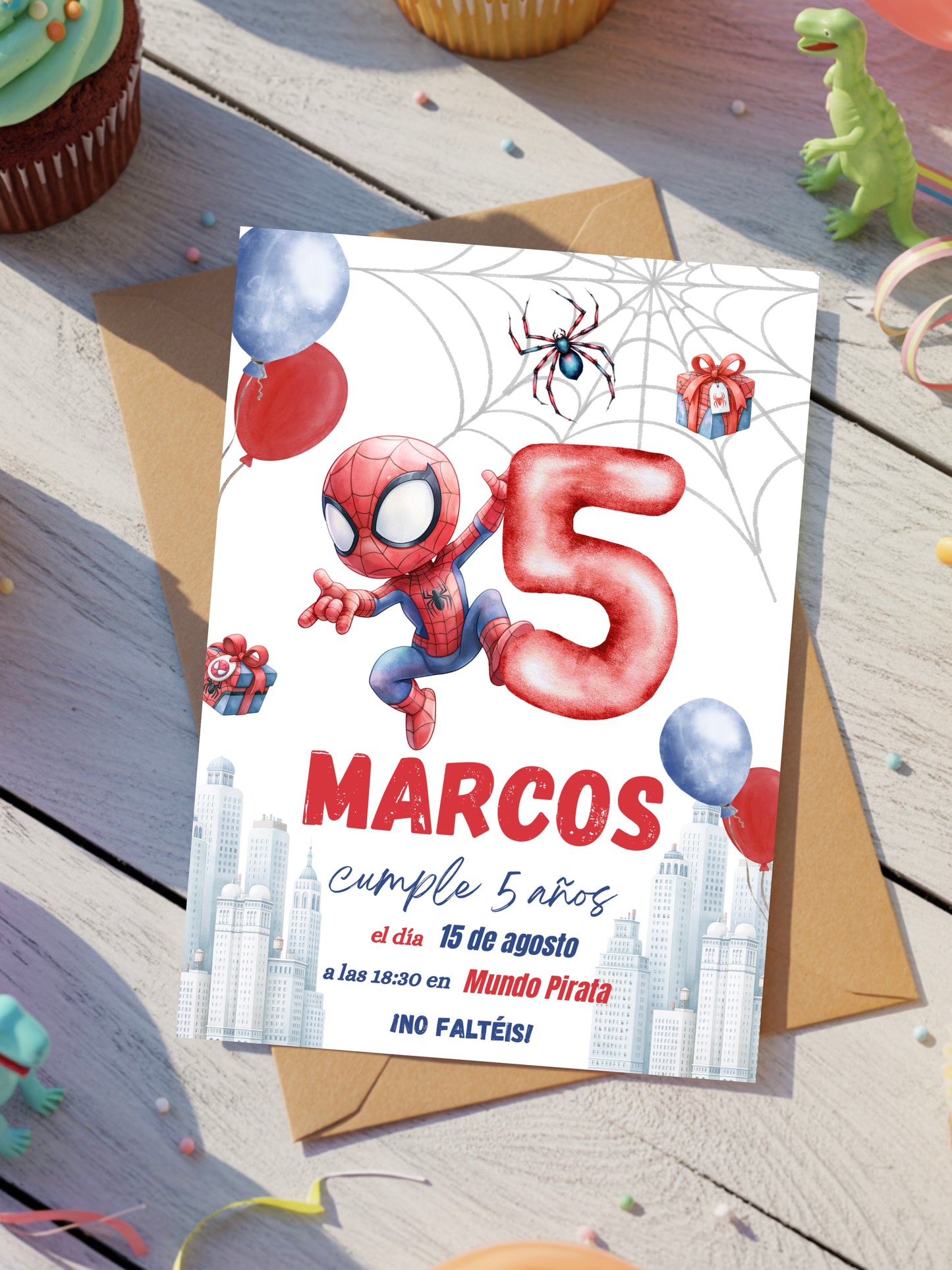 Invitación Digital Cumpleaños “Spiderman”