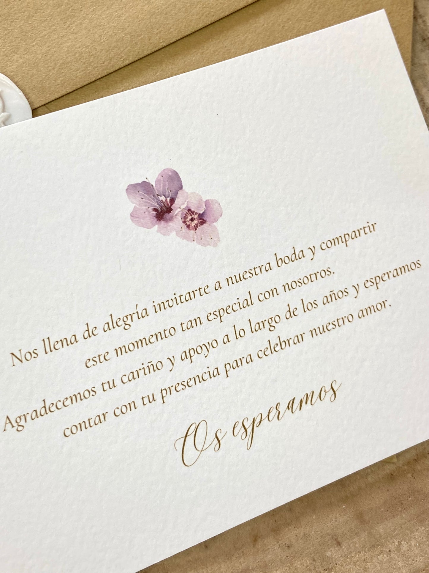 Tarjeta de Agradecimiento "Malva"