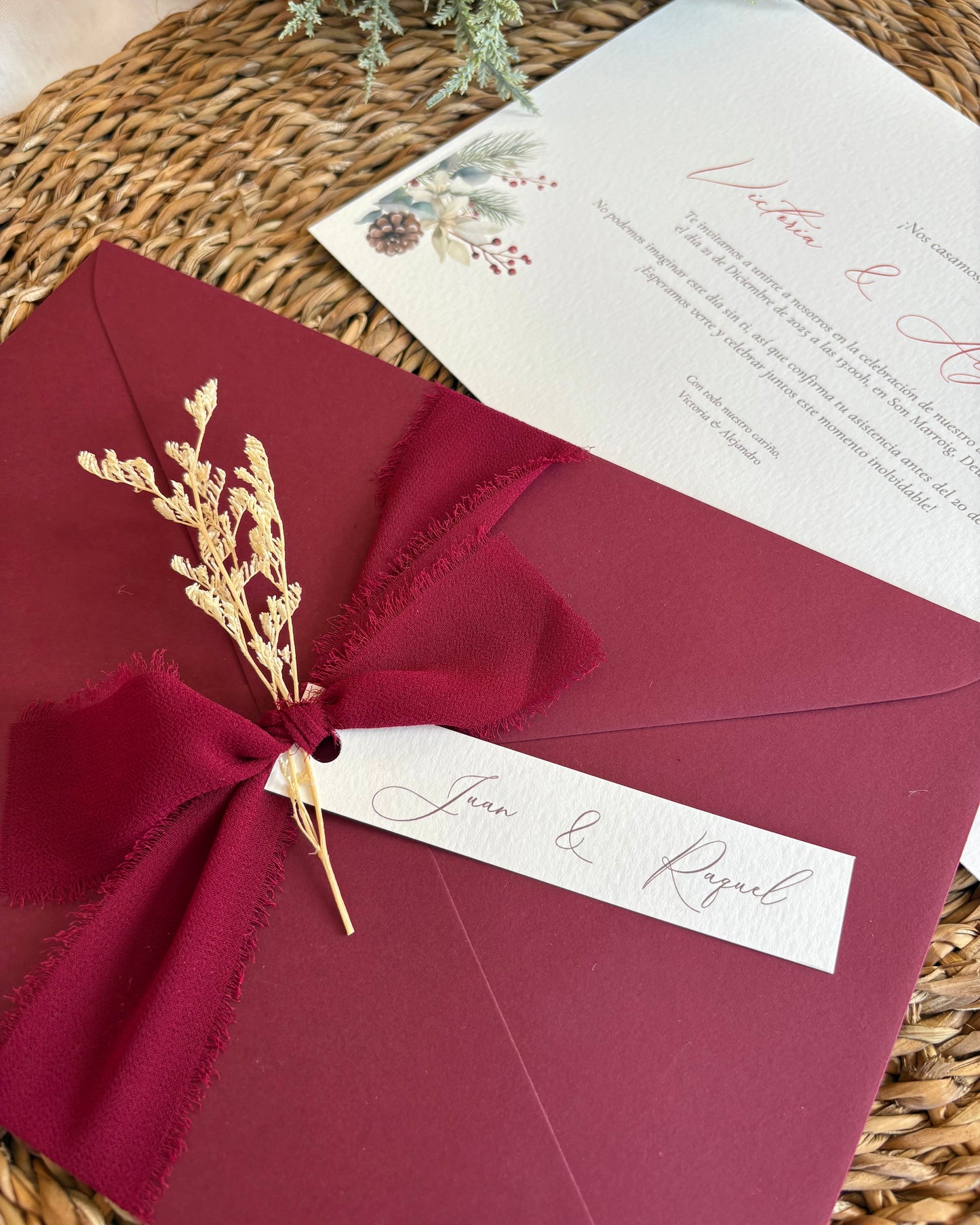 Invitación Boda Navideña