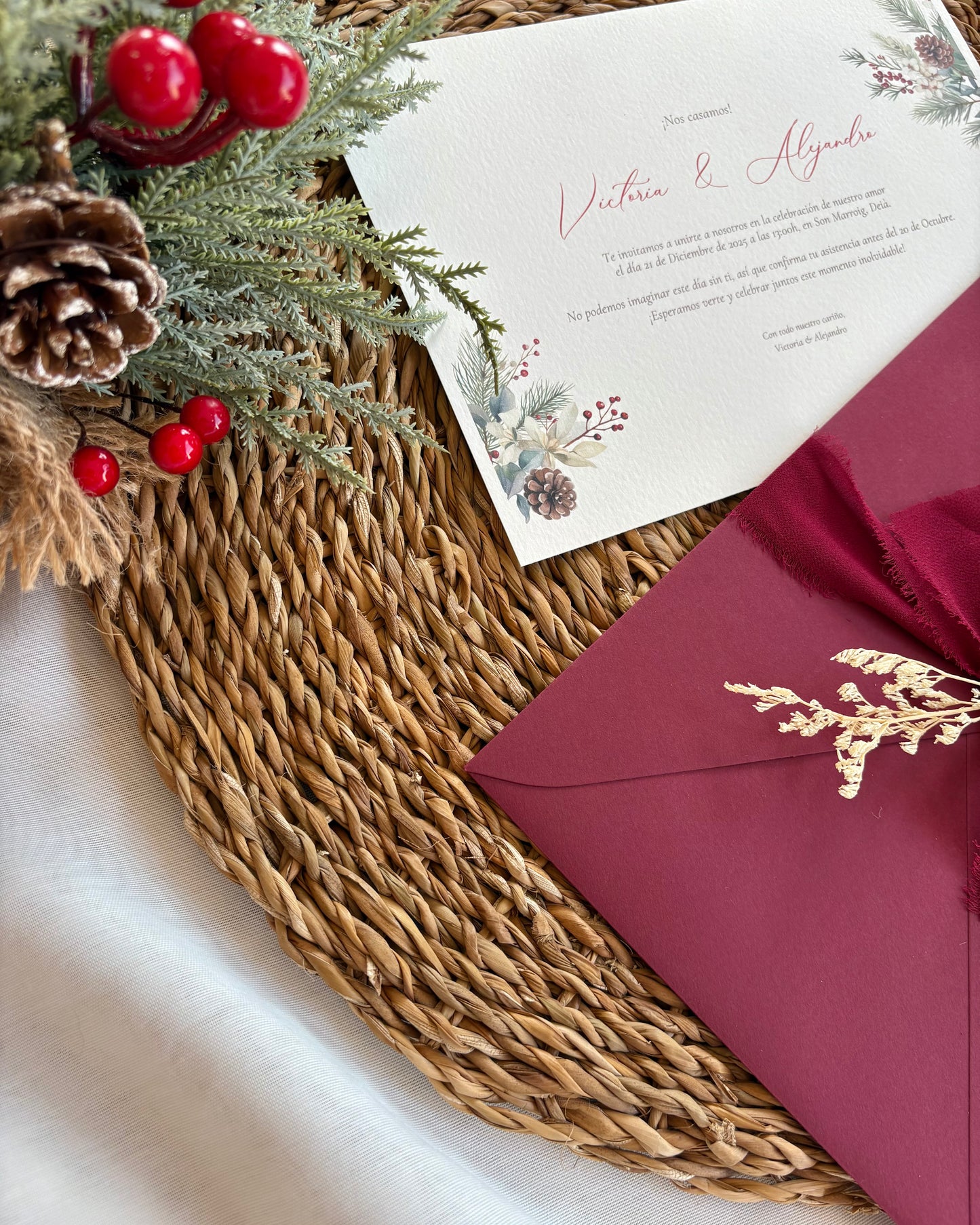 Invitación Boda Navideña