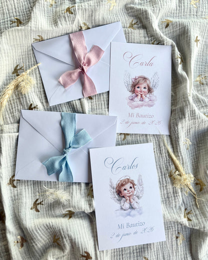 Invitación Bautizo “Angelitos”