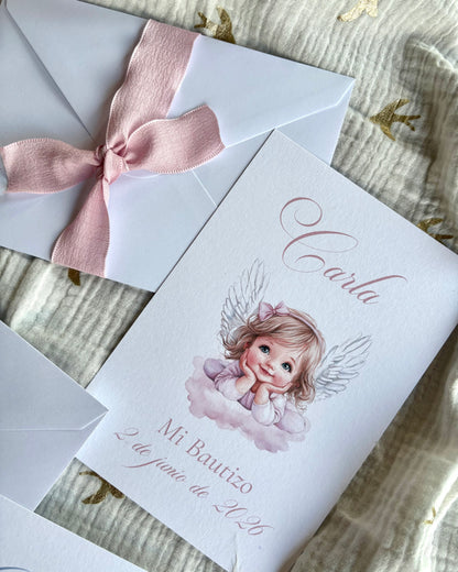 Invitación Bautizo “Angelitos”