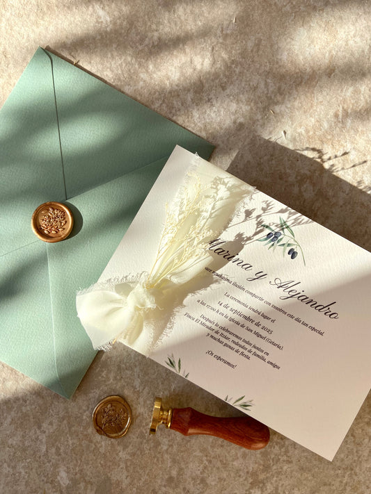 Invitación “Verde Olivo”