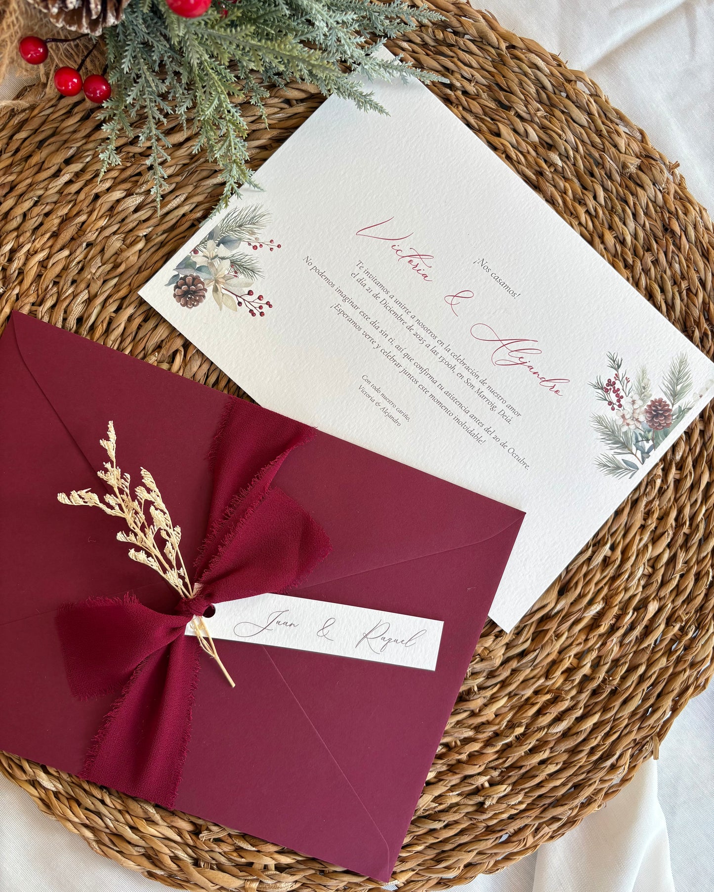 Invitación Boda Navideña