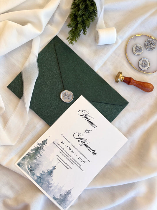 Invitación Boda “Bosque Invernal”