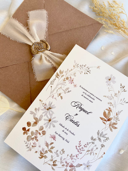 Invitación Boda ''Flor de Otoño''