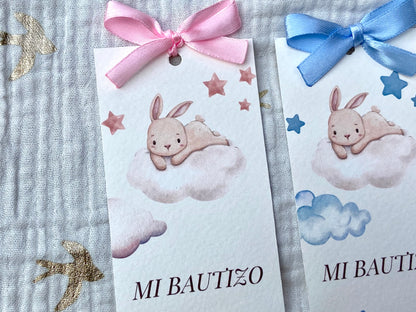 Marcapáginas Bautizo "Conejito Nube"