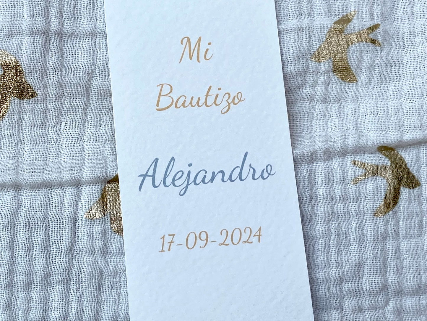 Marcapáginas Bautizo "Elefante Nube"