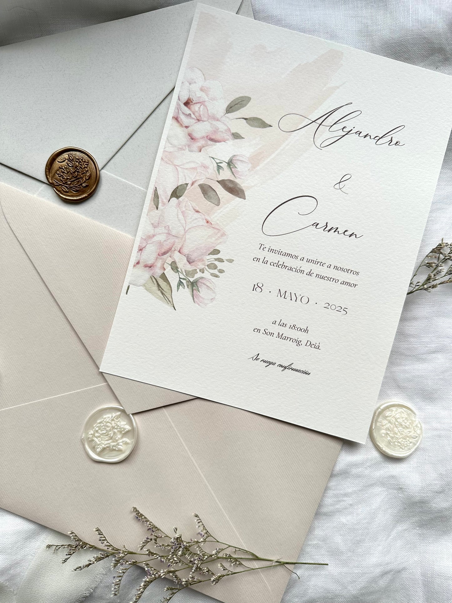 Invitación Boda ''Amanecer Rosa''