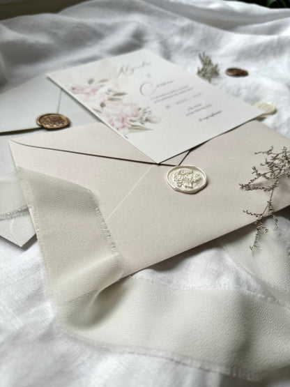 Invitación Boda ''Amanecer Rosa''