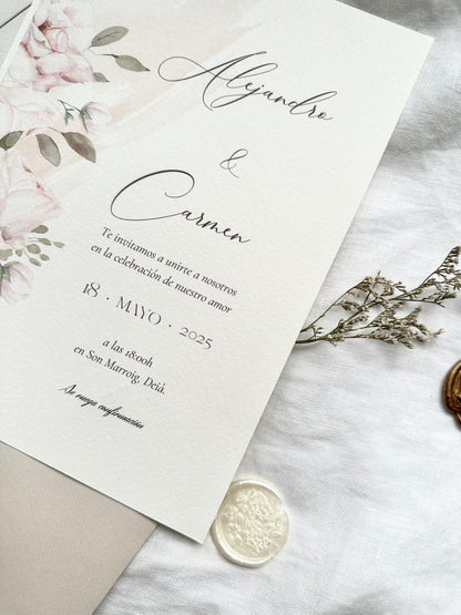 Invitación Boda ''Amanecer Rosa''