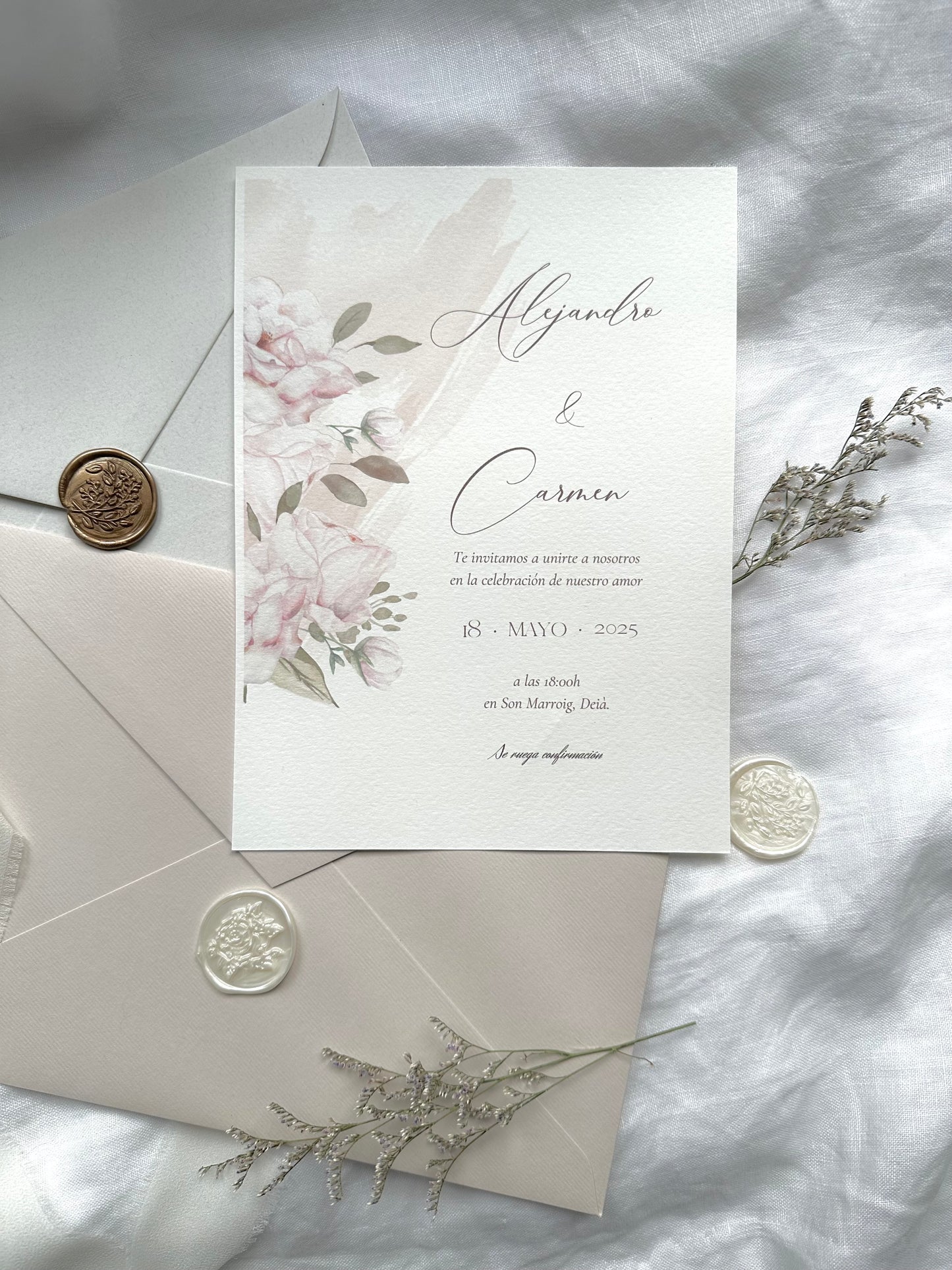 Invitación Boda ''Amanecer Rosa''