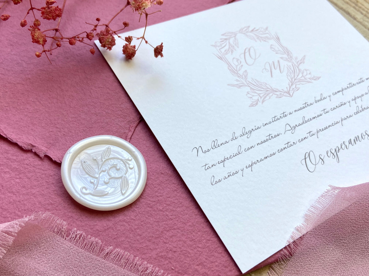 Tarjeta de Agradecimiento Boda ''Rose Elegante''