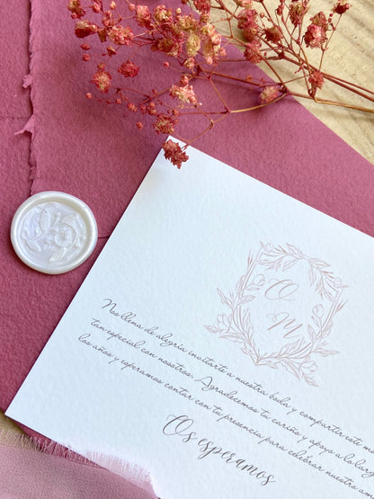 Tarjeta de Agradecimiento Boda ''Rose Elegante''
