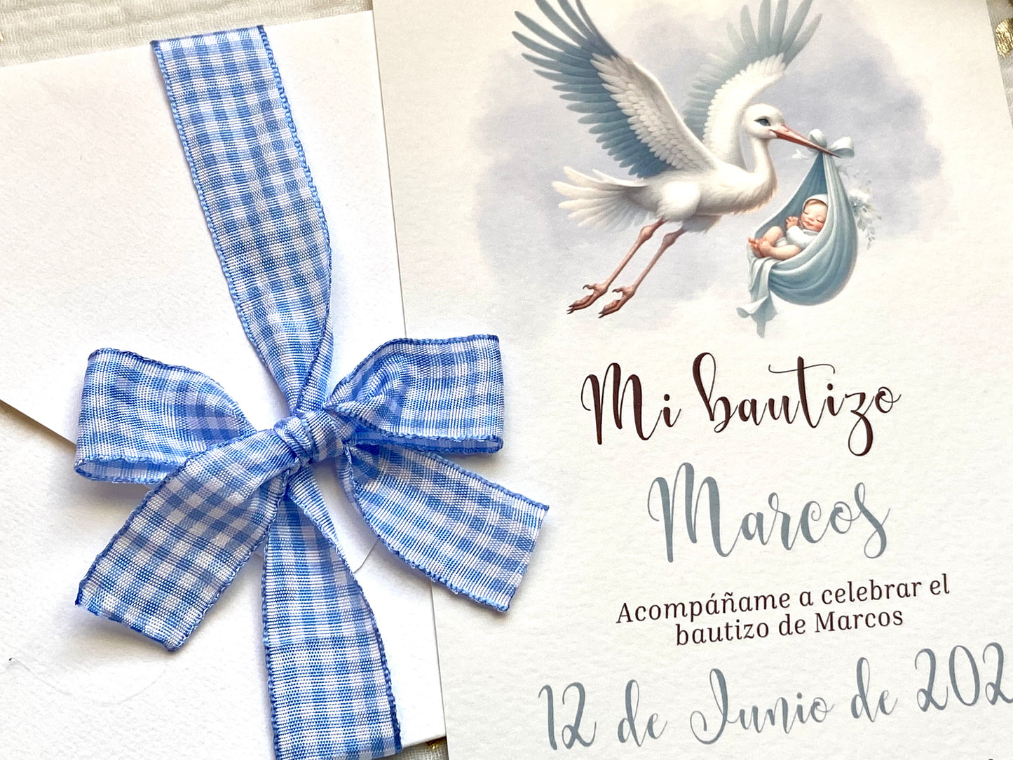 Invitación Bautizo ''Cigüeña''