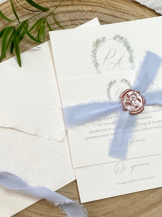 Invitación Boda ''Escudo Floral''