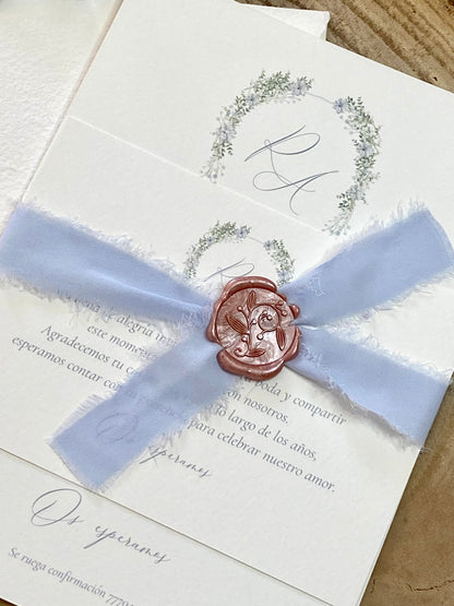 Invitación Boda ''Escudo Floral''