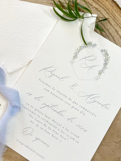 Invitación Boda ''Escudo Floral''