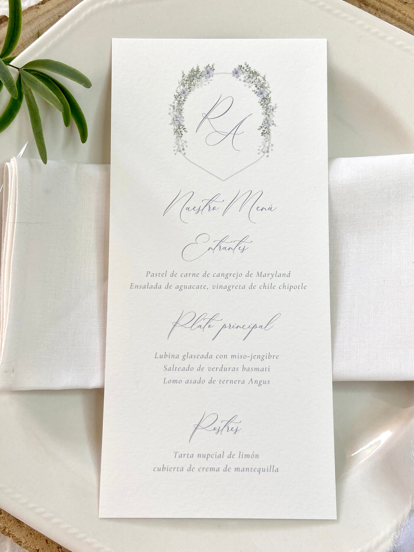 Menú Boda ''Escudo Floral''