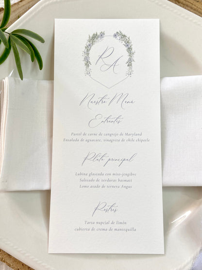 Menú Boda ''Escudo Floral''