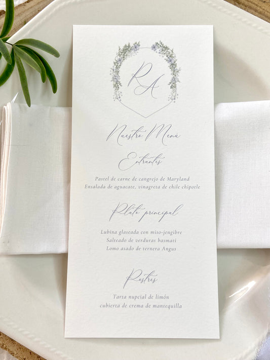 Menú Boda ''Escudo Floral''