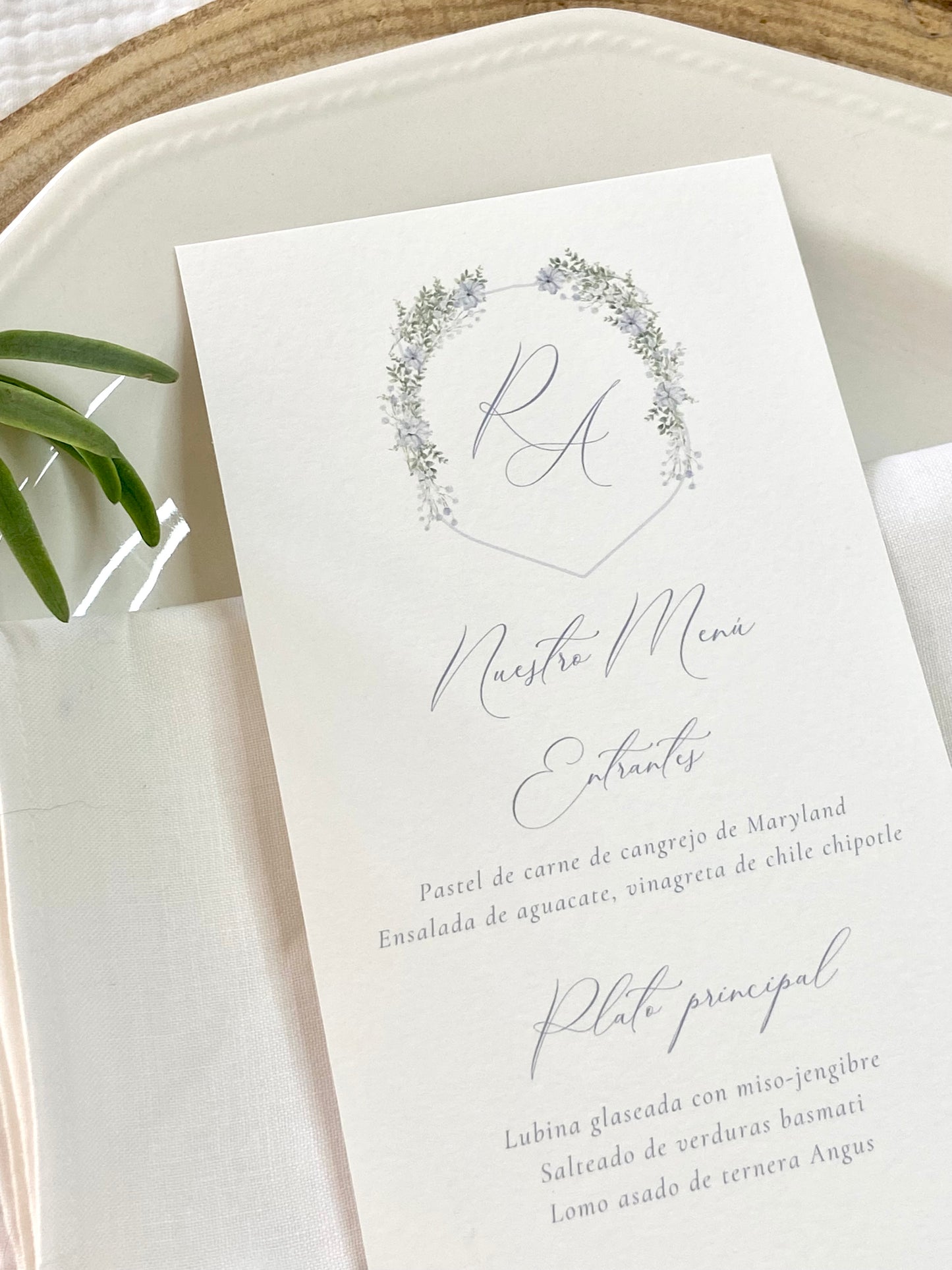 Menú Boda ''Escudo Floral''