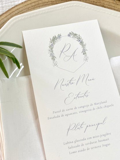 Menú Boda ''Escudo Floral''