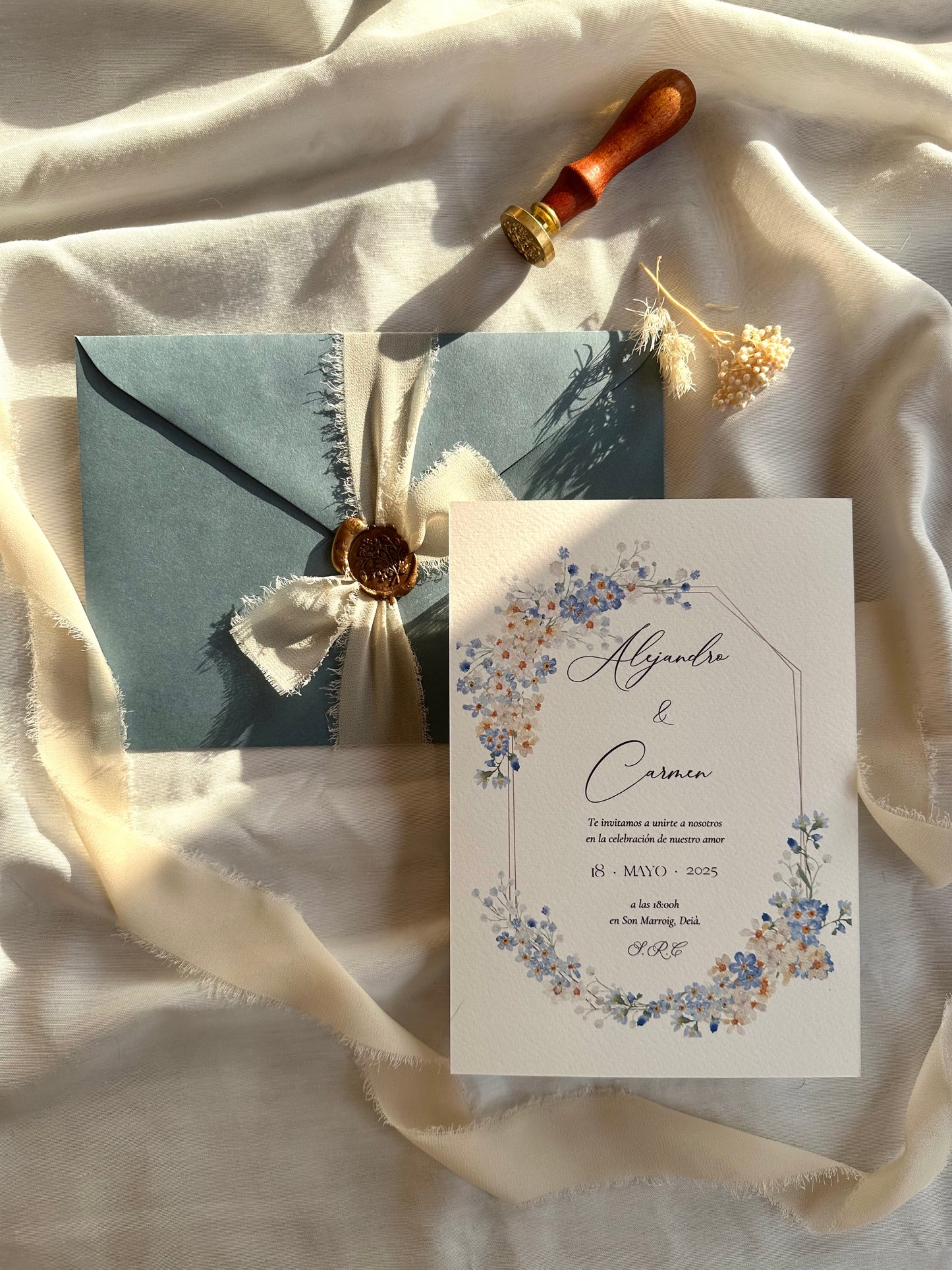 Invitación Boda ''Floral Blue''