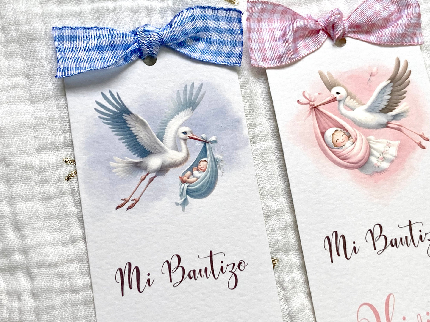 Marcapáginas Bautizo ''Cigüeña''