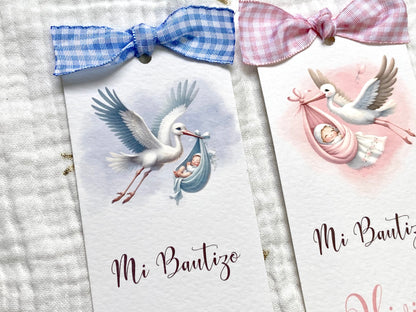 Marcapáginas Bautizo ''Cigüeña''