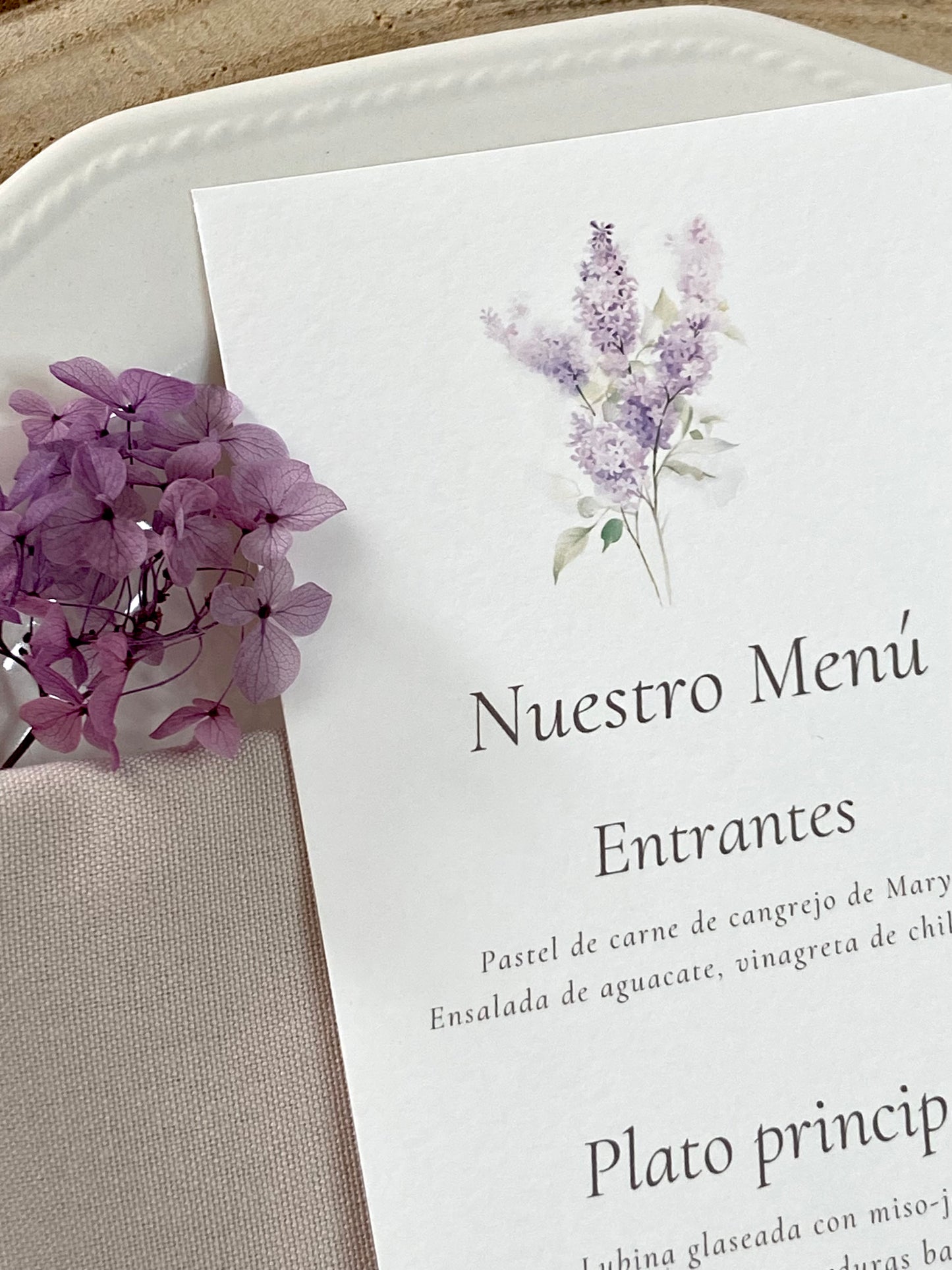 Menú Boda ''Lilac Blossom''