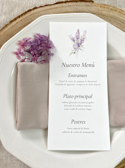 Menú Boda ''Lilac Blossom''