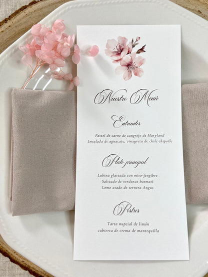 Menú Boda ''Flor Sakura''