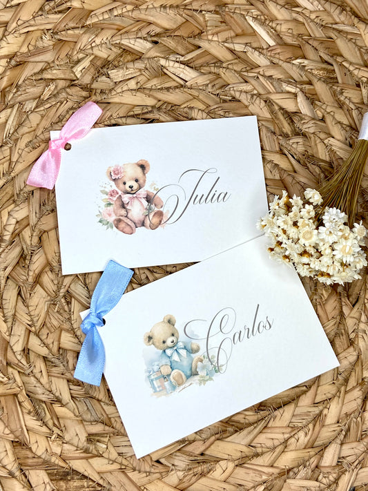 Marcasitios Bautizo "Osito Vintage"