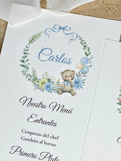 Menú Bautizo ''Corona Osito''