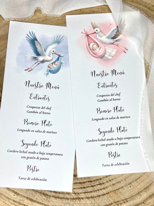 Menú Bautizo ''Cigüeña''