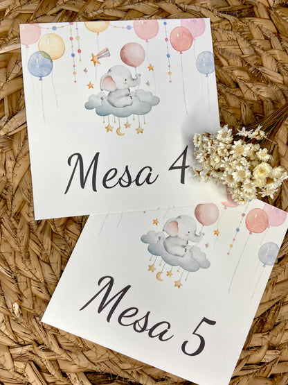 Mesero Bautizo ''Elefante Globos''