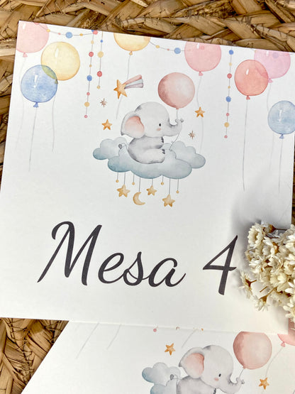 Mesero Bautizo ''Elefante Globos''