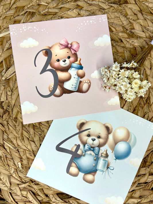 Mesero Bautizo "Osito Biberón" y "Osito con Globos"