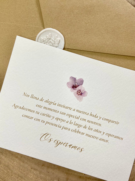 Tarjeta de Agradecimiento "Malva"