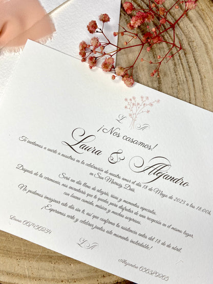 Invitación Boda ''Ramita Elegante''