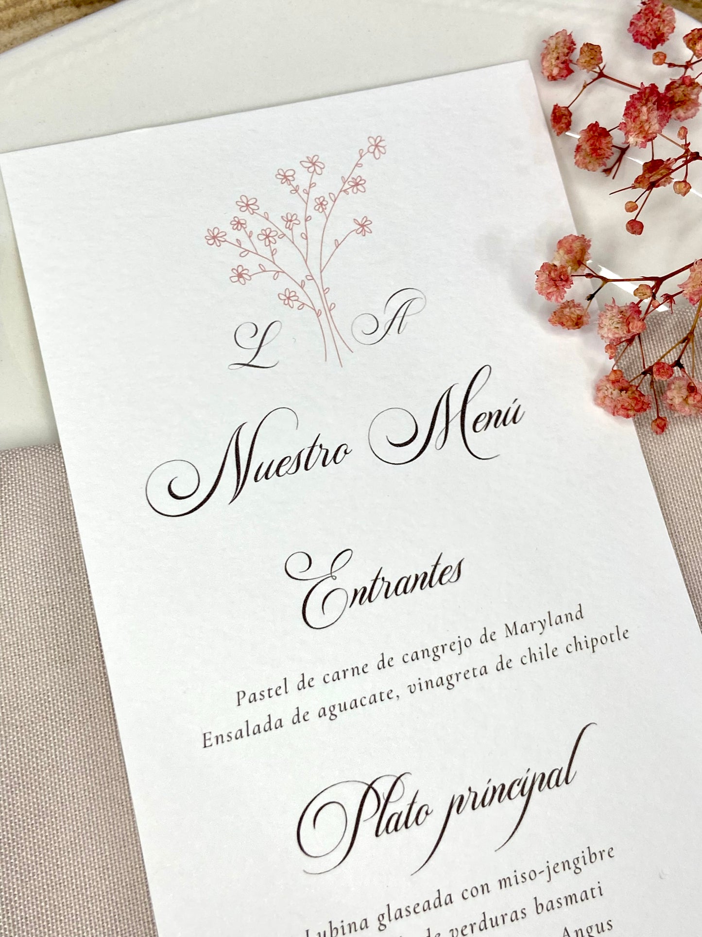 Menú Boda ''Ramita Elegante''