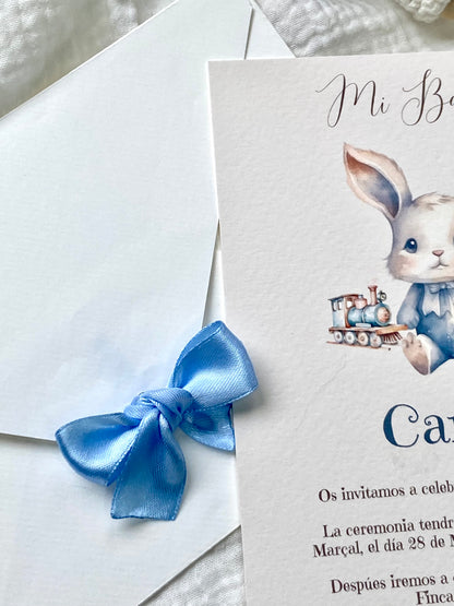 Invitación Bautizo ''Conejito Vintage''