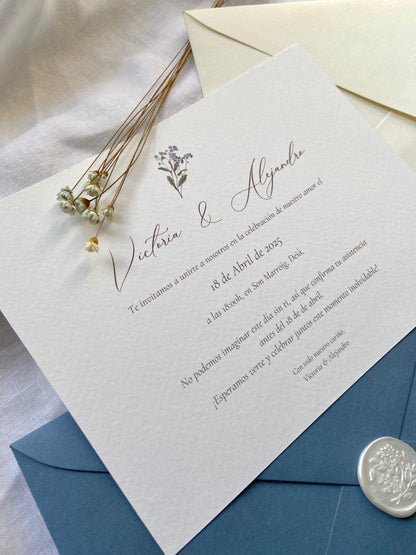 Invitación Boda ''Flor de Serenidad''