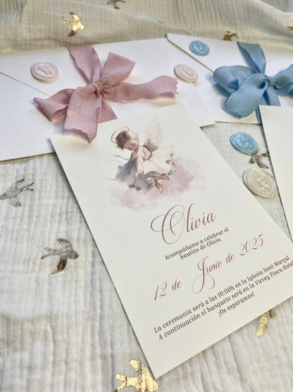 Invitación Bautizo ''Angelitos''