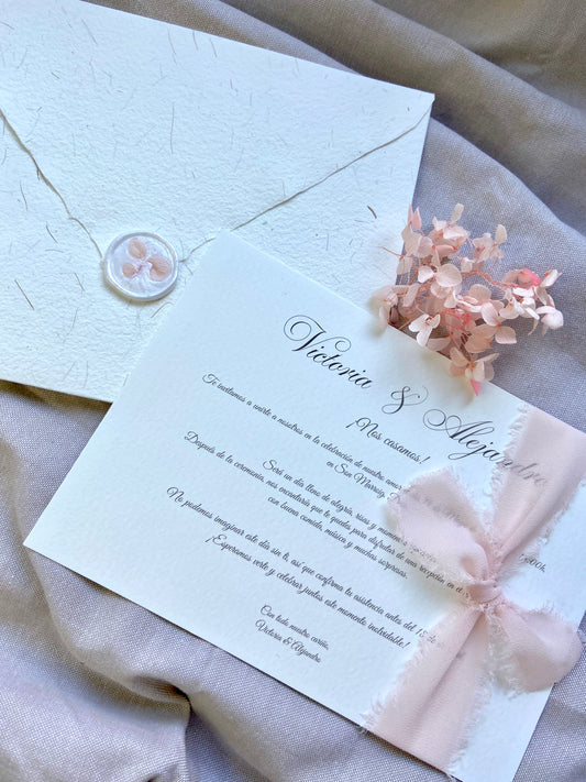 Invitación Boda ''Amor Rosado''