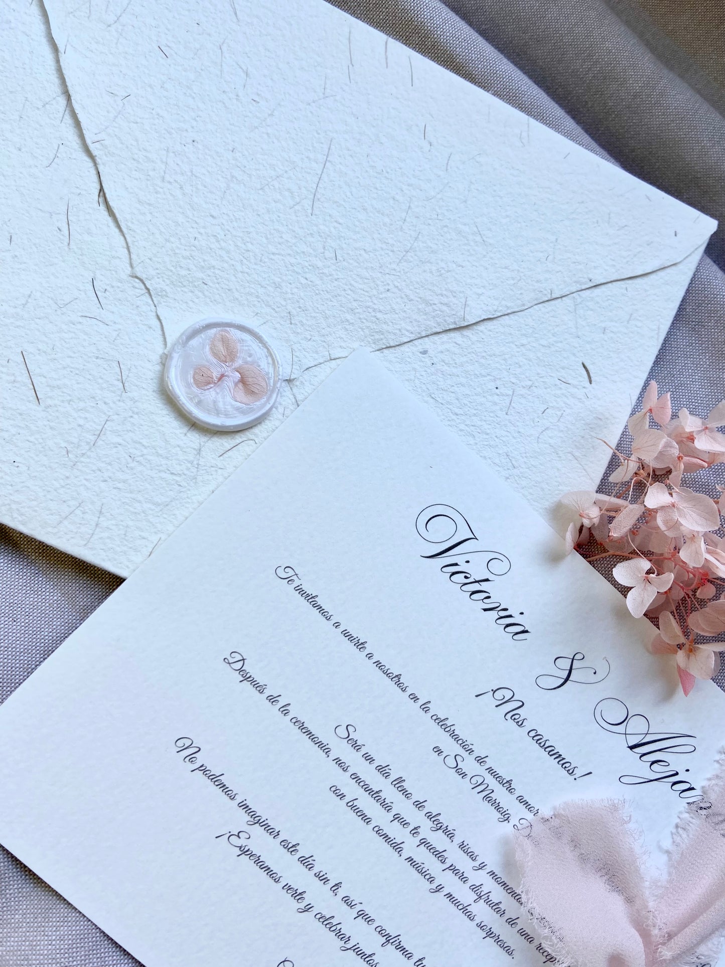 Invitación Boda ''Amor Rosado''