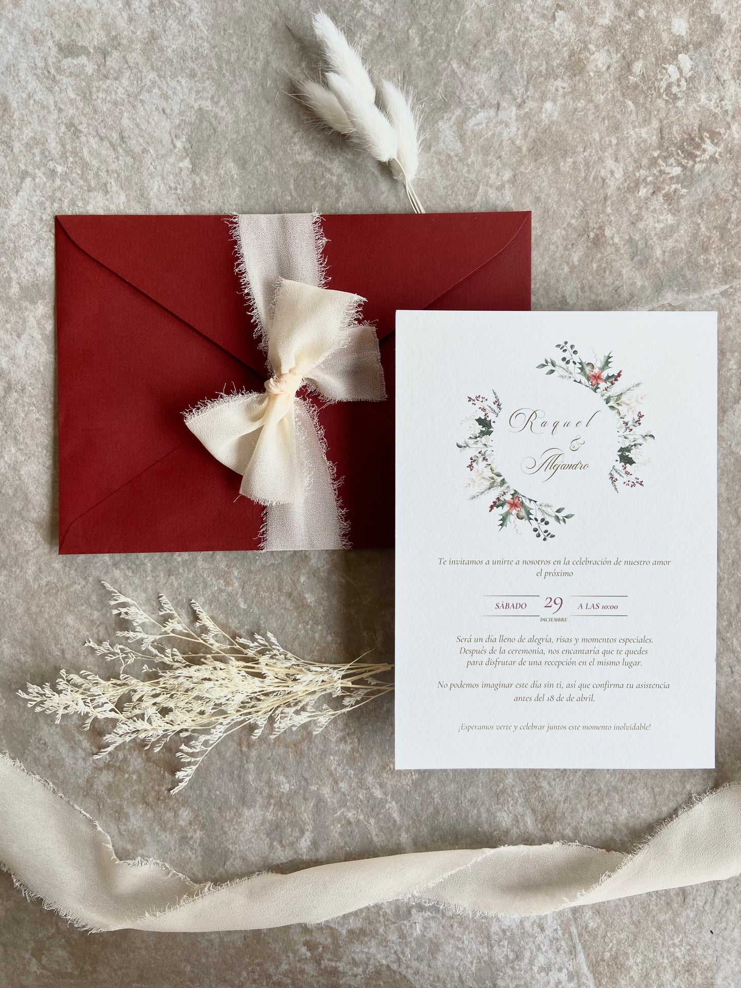 Invitación Boda ''Navidad''