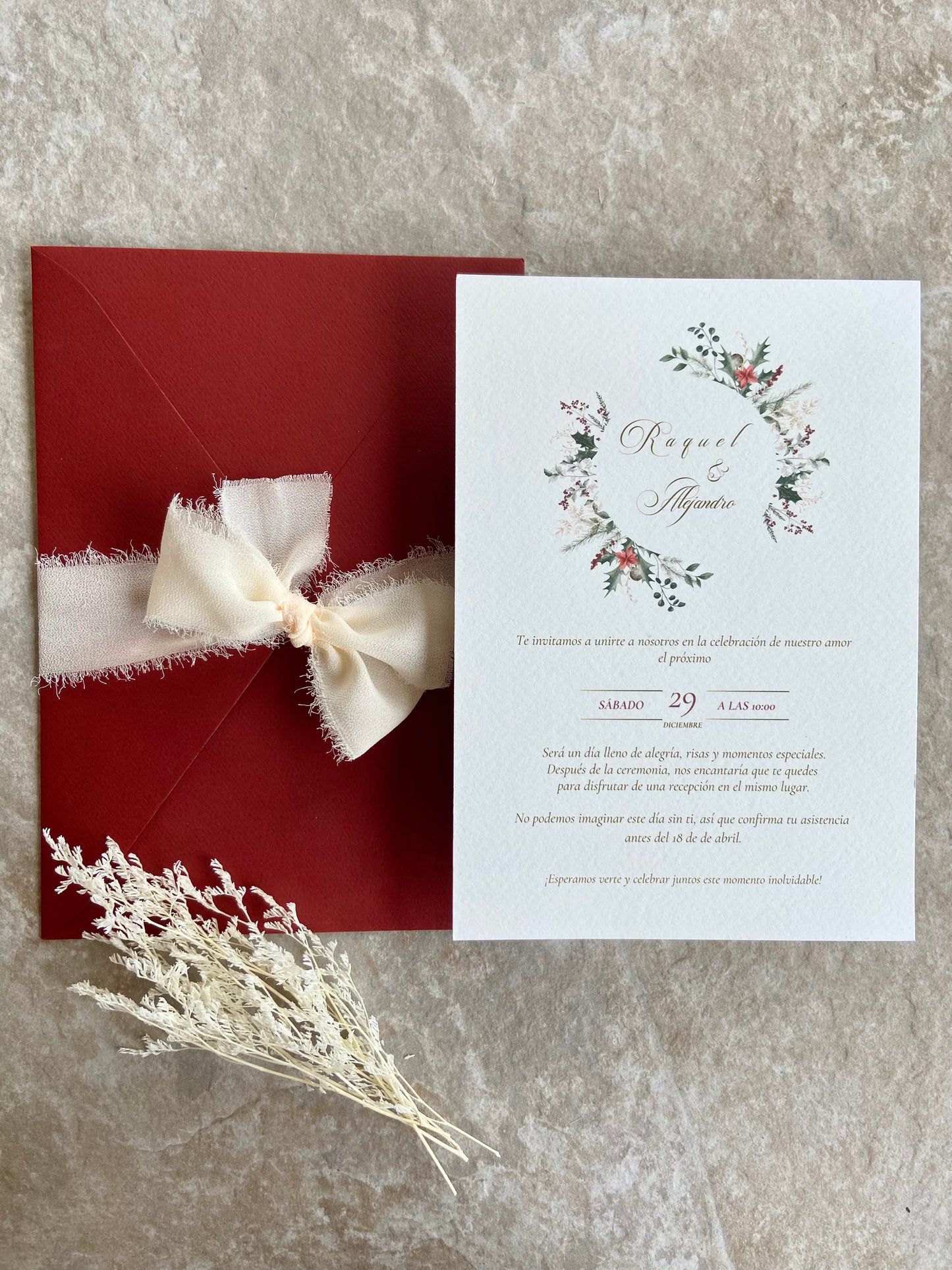 Invitación Boda ''Navidad''
