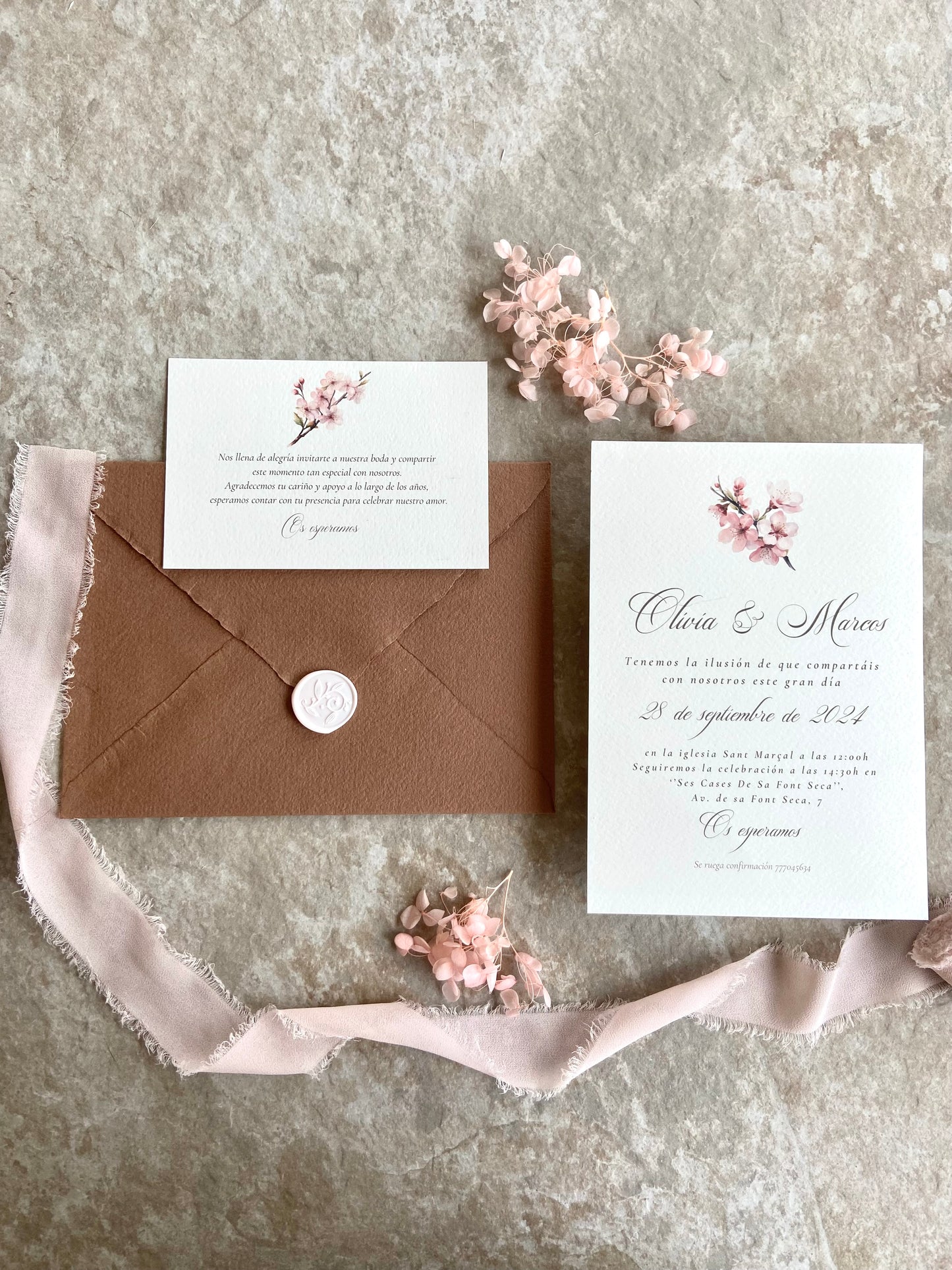 Invitación Boda ''Flor Sakura''